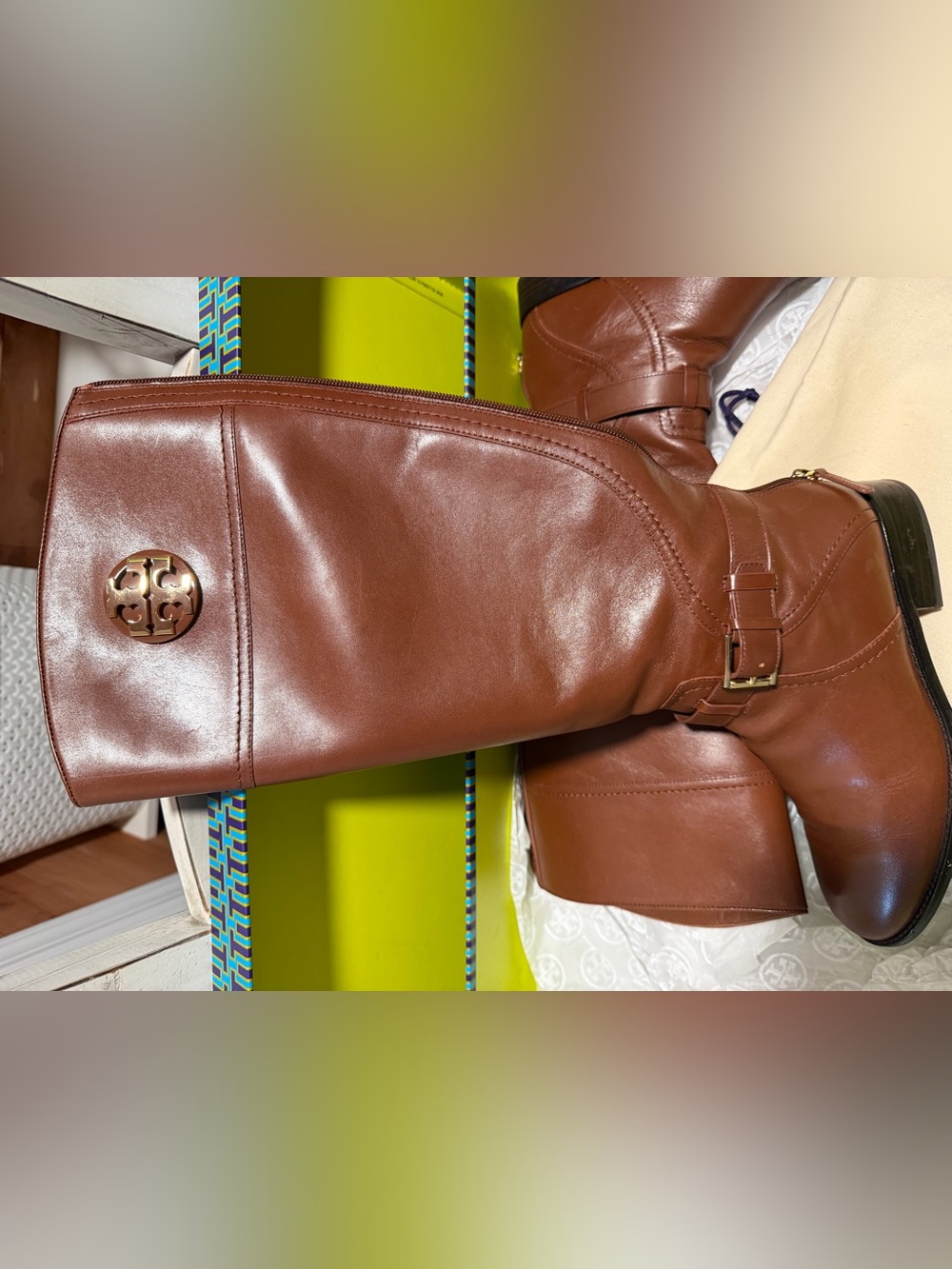 Tory Burch Women’s Brown Leather Knee-High Boots - Soze 8